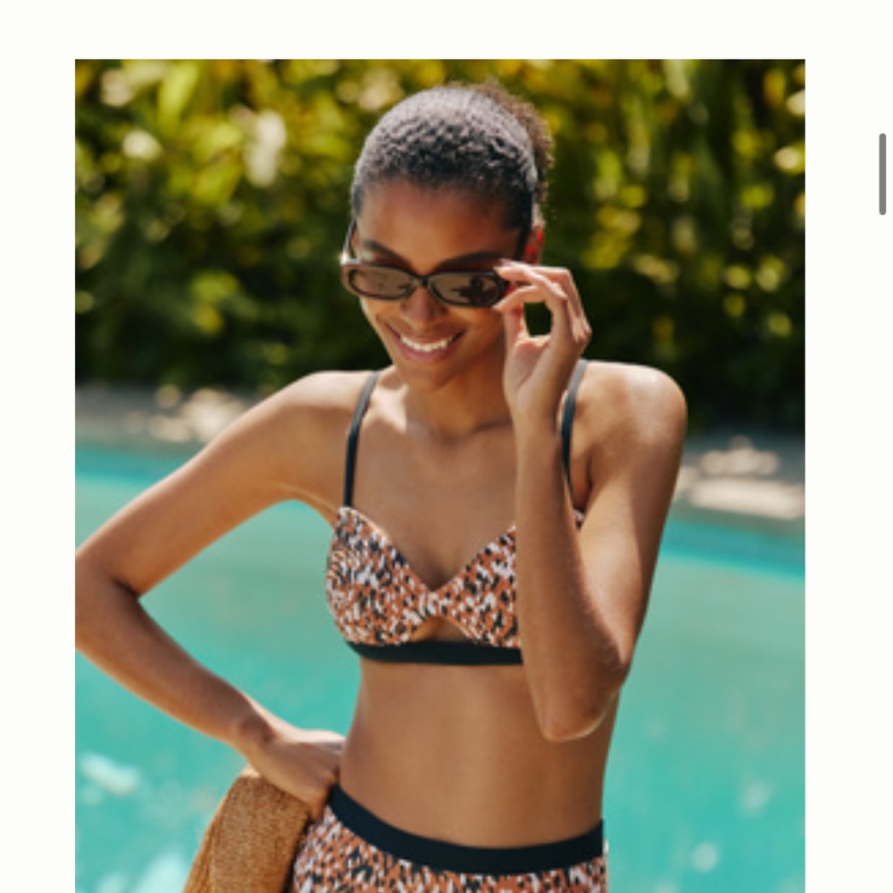 Stylish Black and Brown Bikini Set